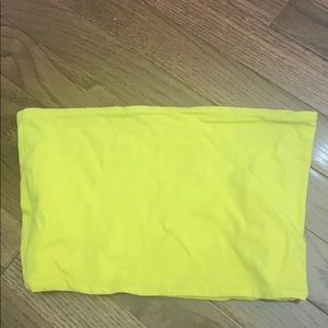 Topshop yellow tube top size 4